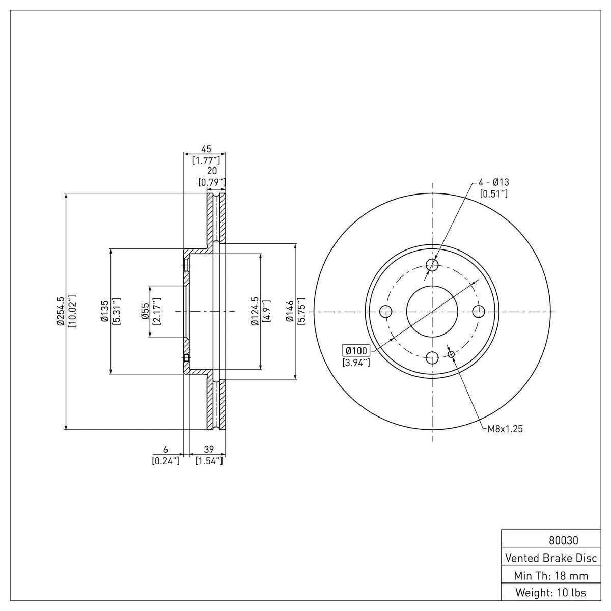 DFC 94-02 Mazda Miata Front Brake Rotor