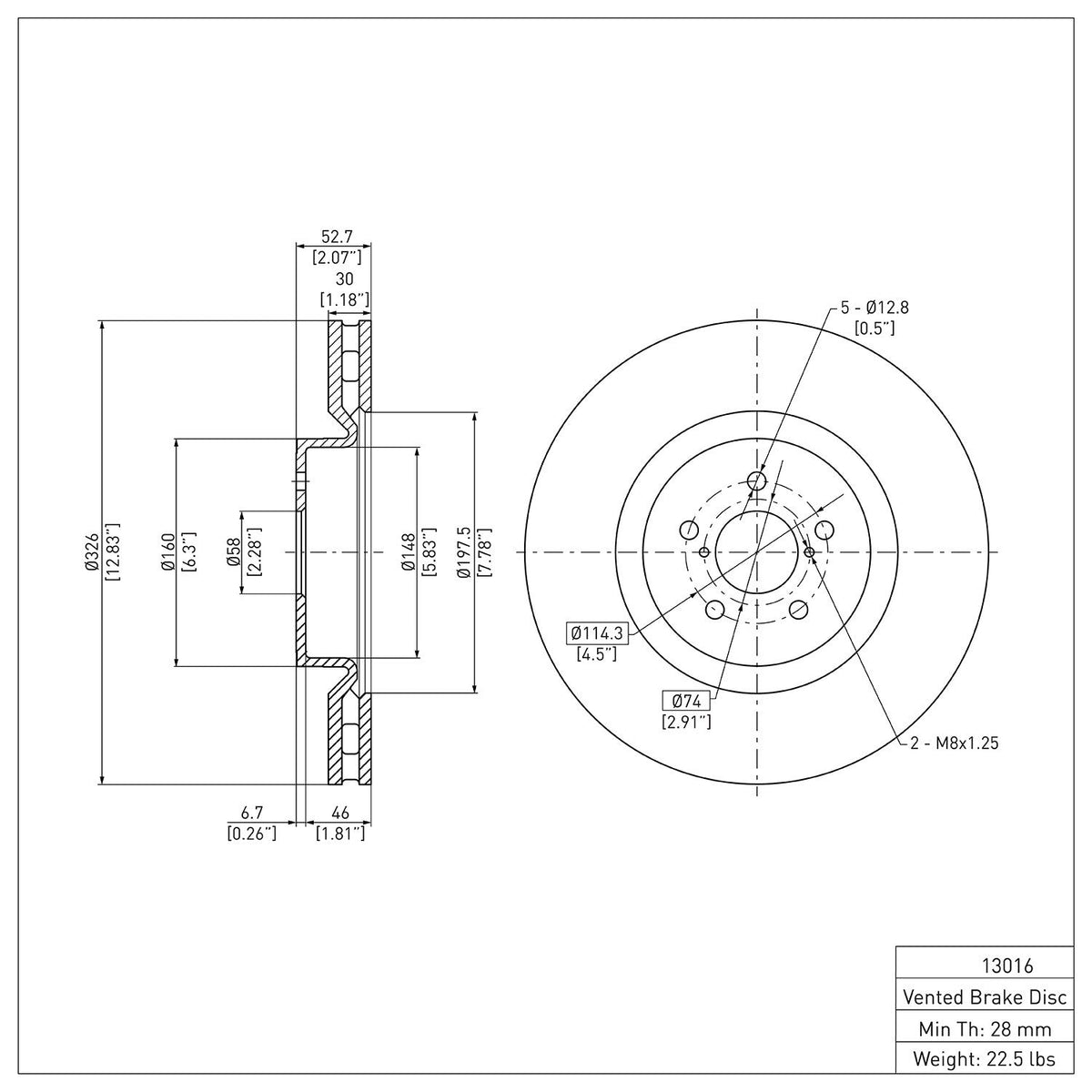 DFC 05-20 Subaru Impreza Front GeoSPEC Coated Rotor