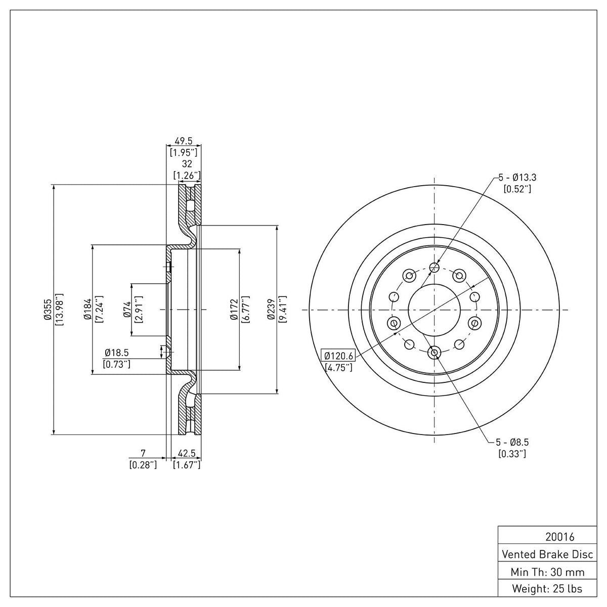 DFC 00-06 Jaguar XJR Front GeoSPEC Coated Rotor