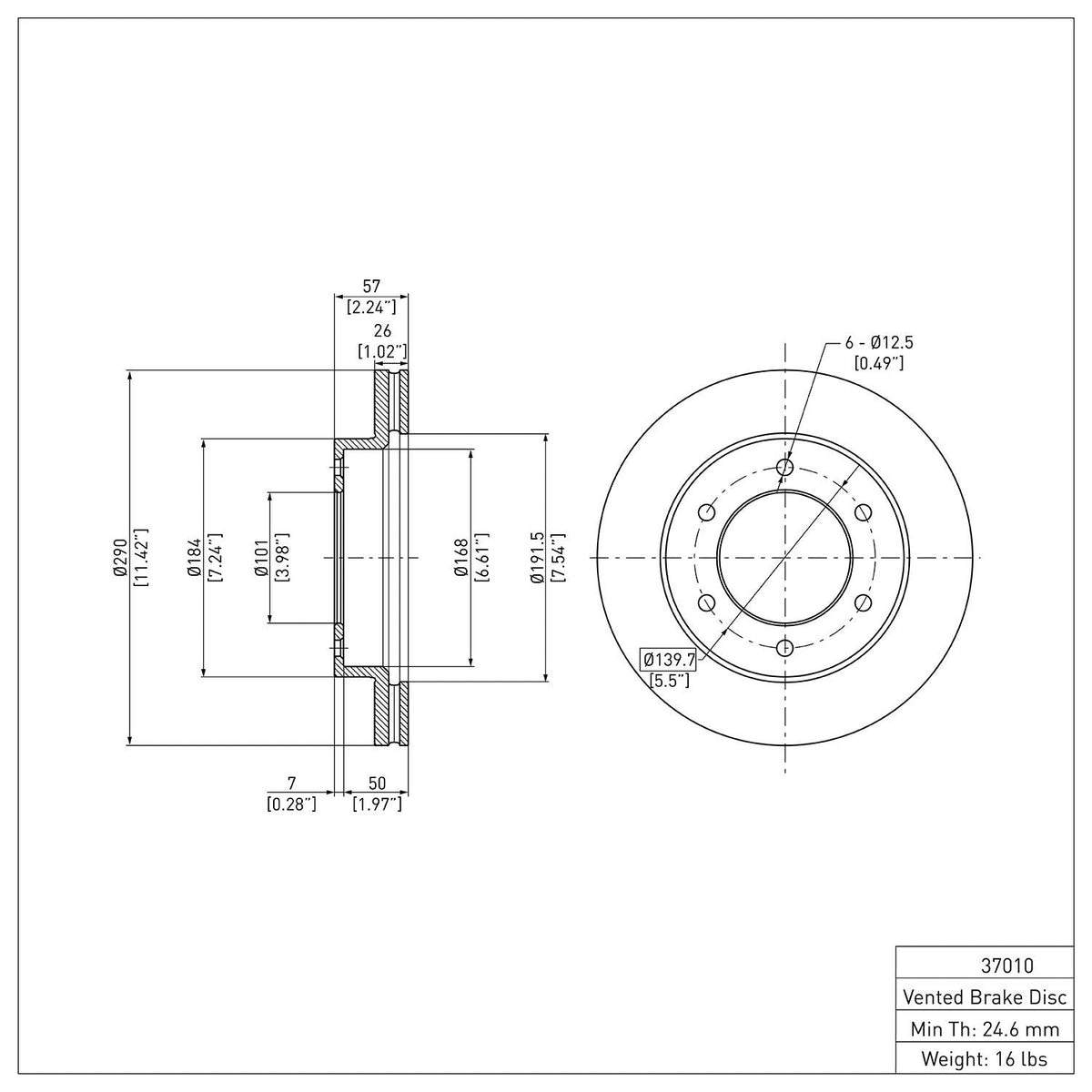 DFC 01-04 Honda Passport Front GeoSPEC Coated Rotor