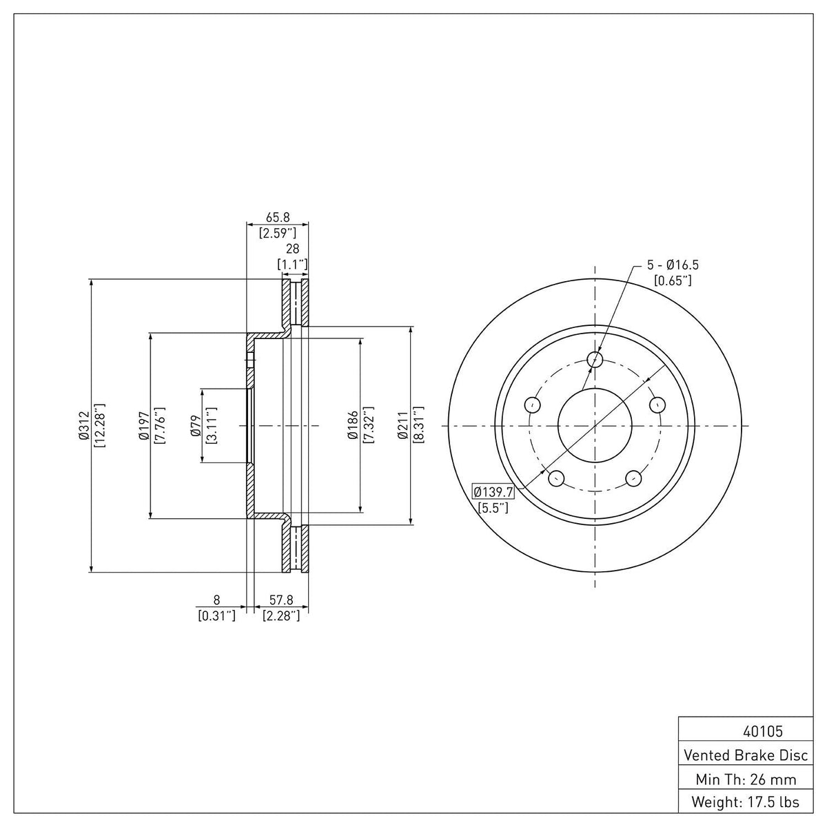 DFC 05-11 Dodge Dakota RWD Front GeoSPEC Coated Rotor