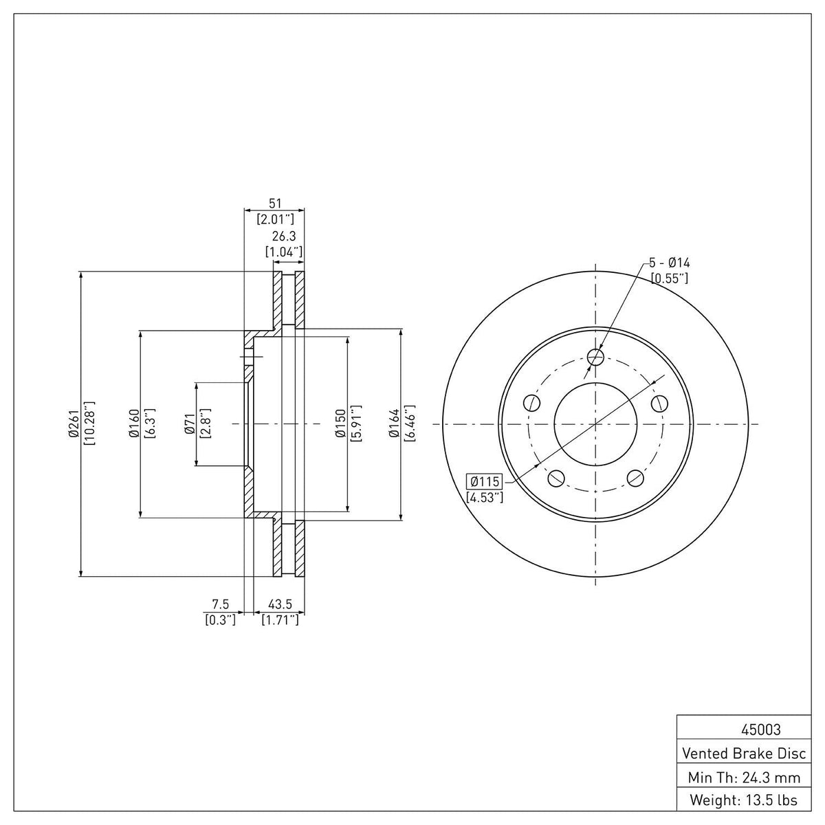 DFC 83-96 Buick Reatta Front GeoSPEC Coated Rotor