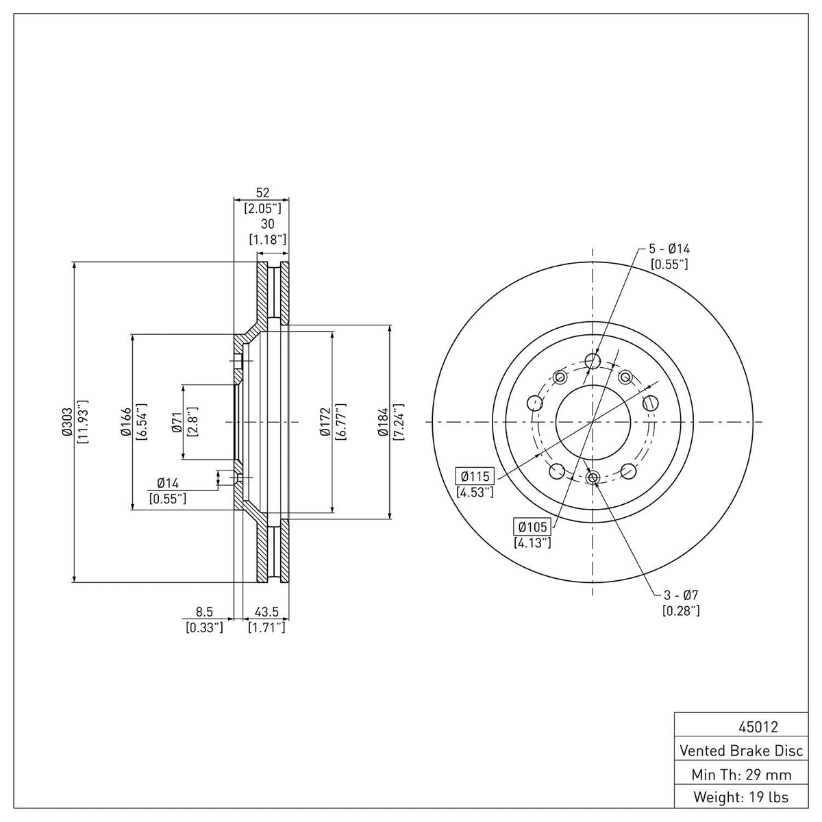 DFC 06-16 Buick Lucerne Front GeoSPEC Coated Rotor