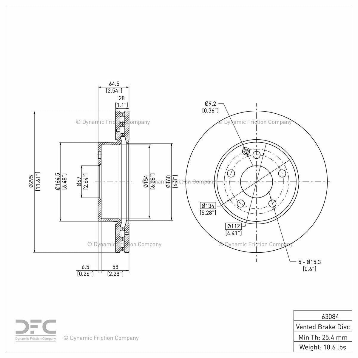 DFC 08-15 Mercedes-Benz C250 Front GeoSPEC Coated Rotor