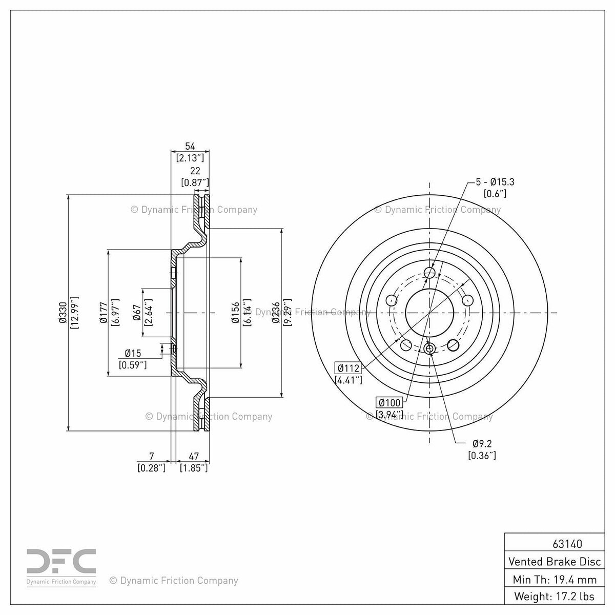 DFC 12-19 Mercedes-Benz ML350 Rear GeoSPEC Coated Rotor