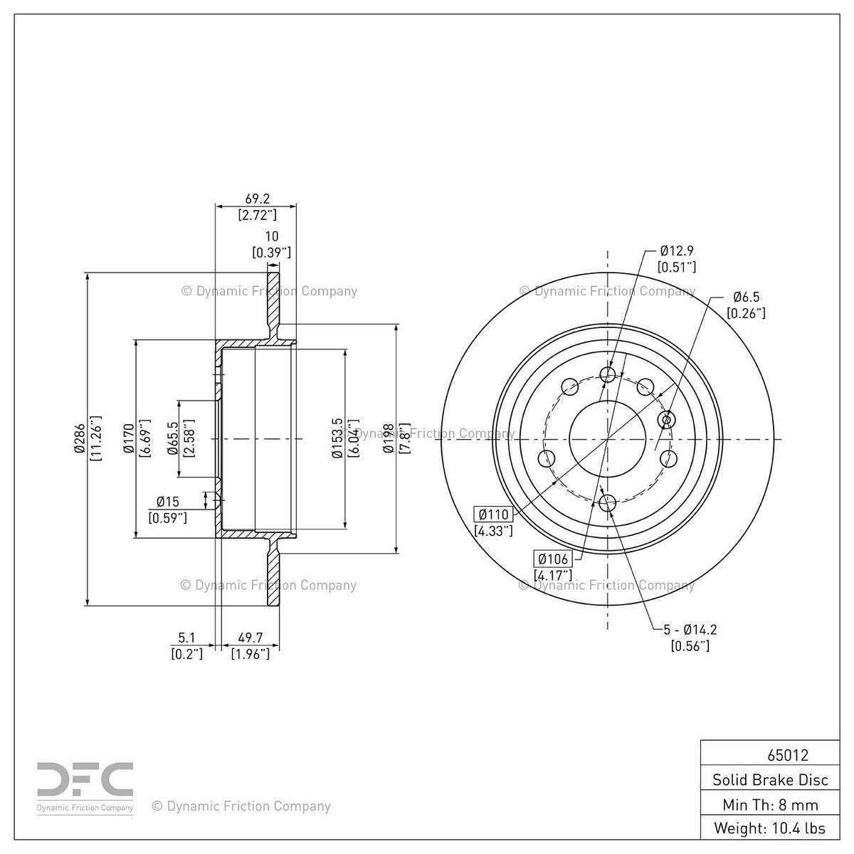 DFC 99-10 Saab 9-5 Rear GeoSPEC Coated Rotor