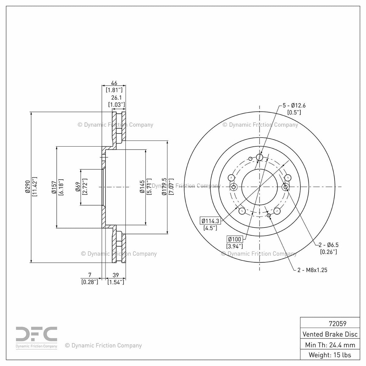 DFC 04-11 Mitsubishi Grandis (Mexico) Front GeoSPEC Coated Rotor