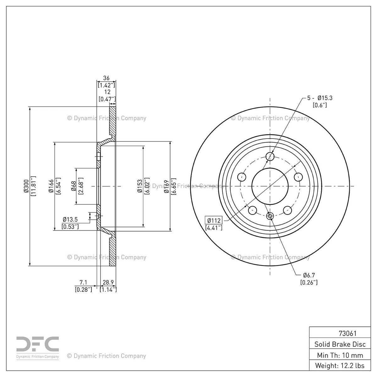 DFC 08-25 Audi A4 (Mexico) Rear GeoSPEC Coated Rotor