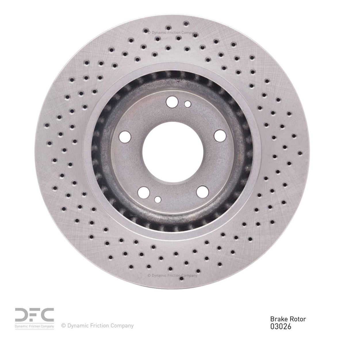 DFC 07-08 Hyundai Tiburon Front Drilled Brake Rotor