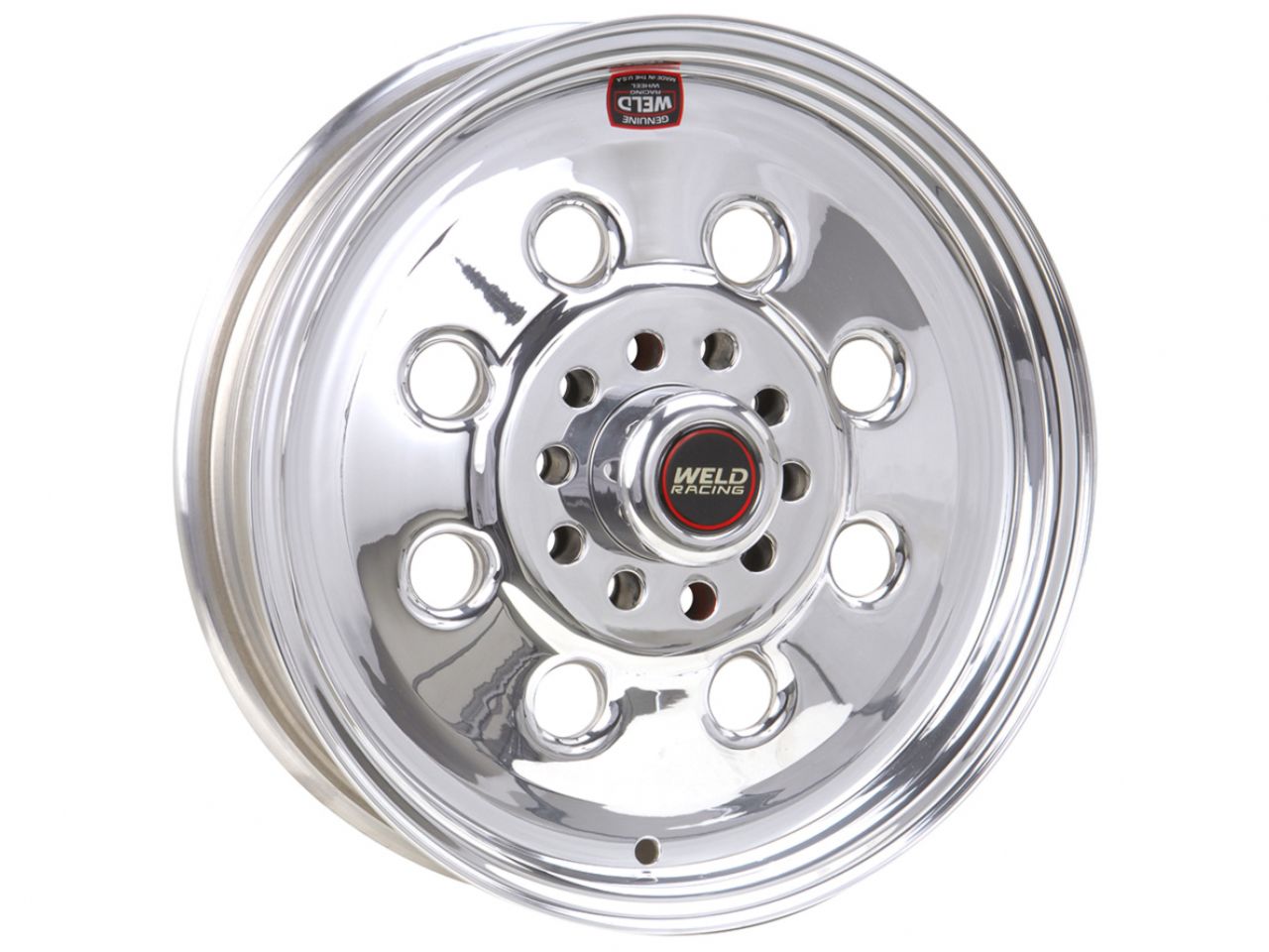 Weld Draglite 15x12 / 5x5 BP / +25 Offset / 7.5in BS / 80.77 Bore Polished Wheel - Non-Beadlock