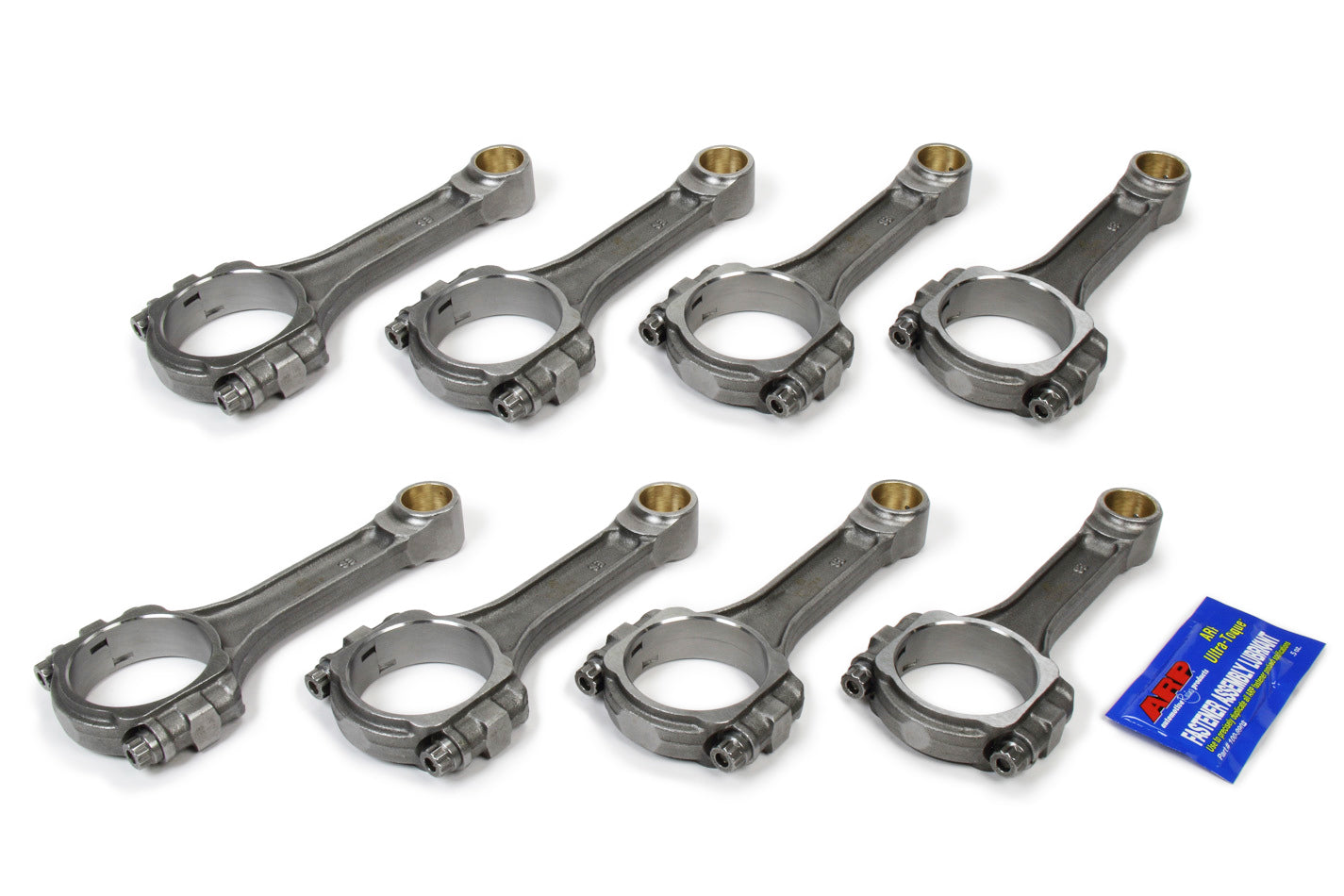 Eagle Chevrolet LS 6.100in .943in PIN 6.100in 5140 Steel 3/8in Bolts I-Beam Conn Rods - Set of 8