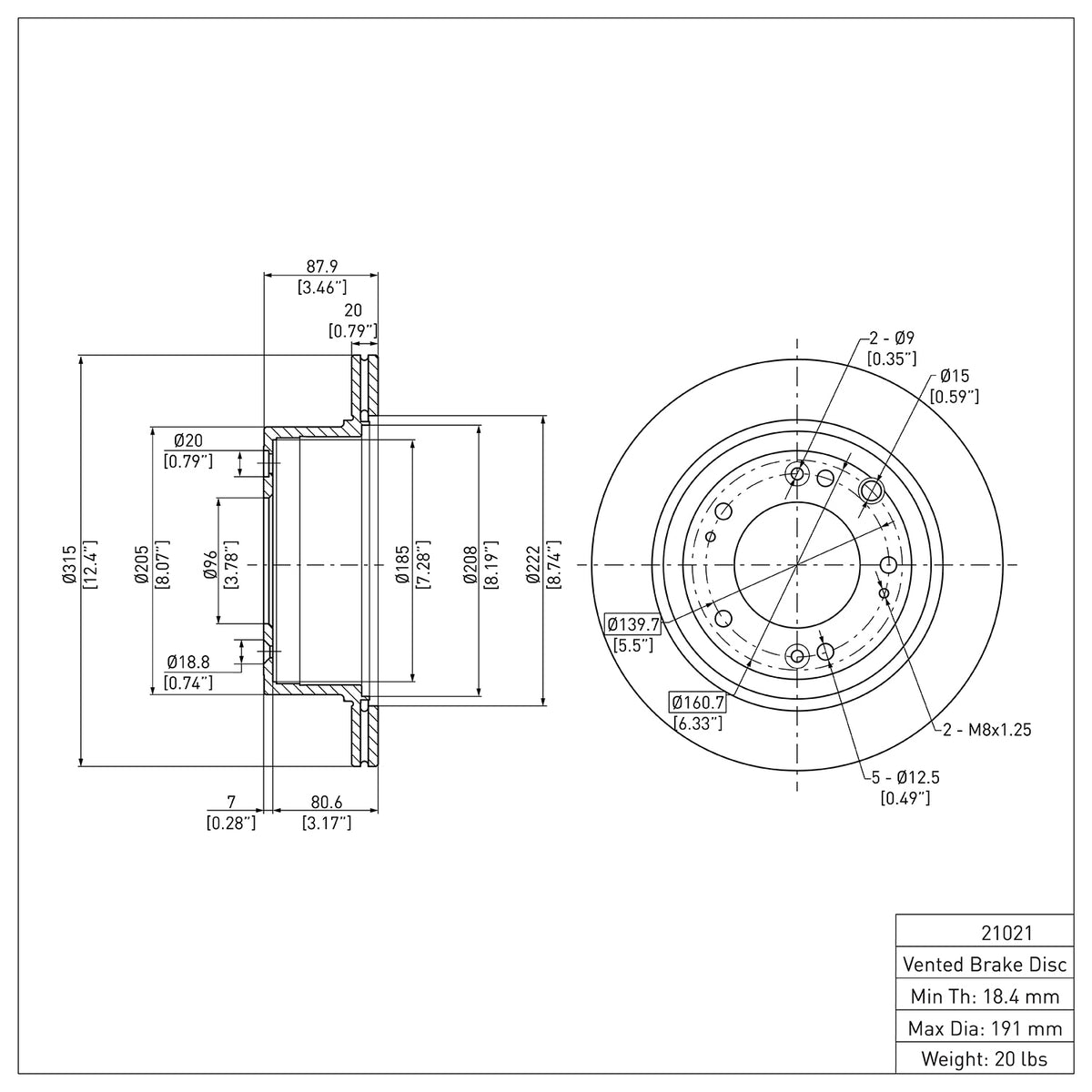 R1 2003-2006 Kia Sorento Rear Brake Rotor