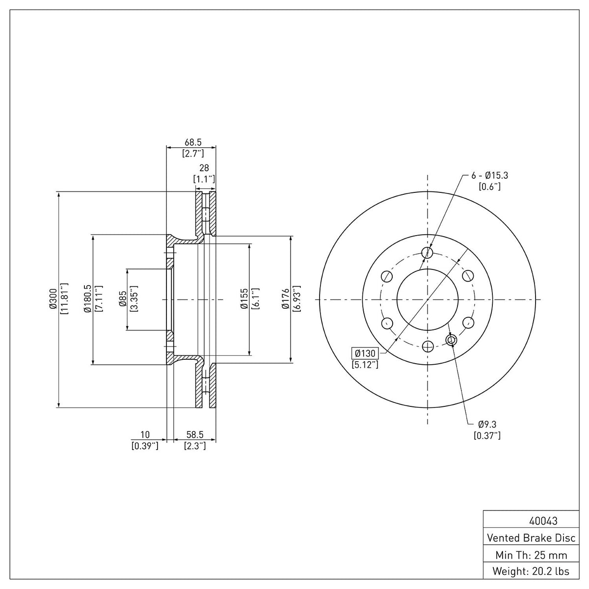 R1 2006-2025 American Coach Patriot Front Brake Rotor