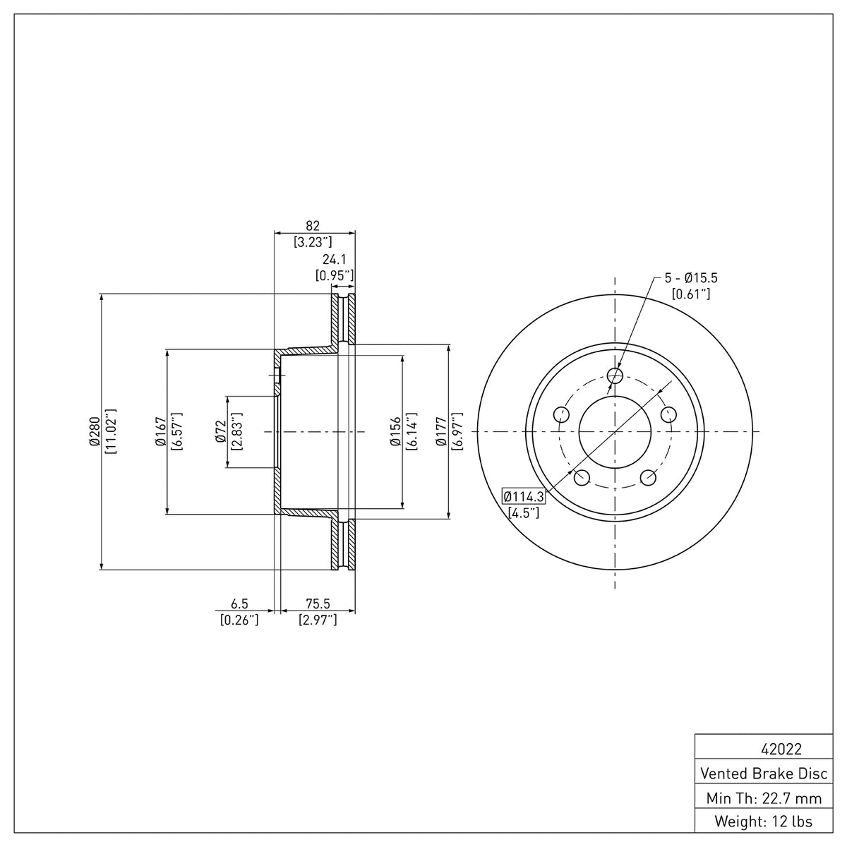 R1 1990-1999 Jeep Grand Cherokee Front Brake Rotor