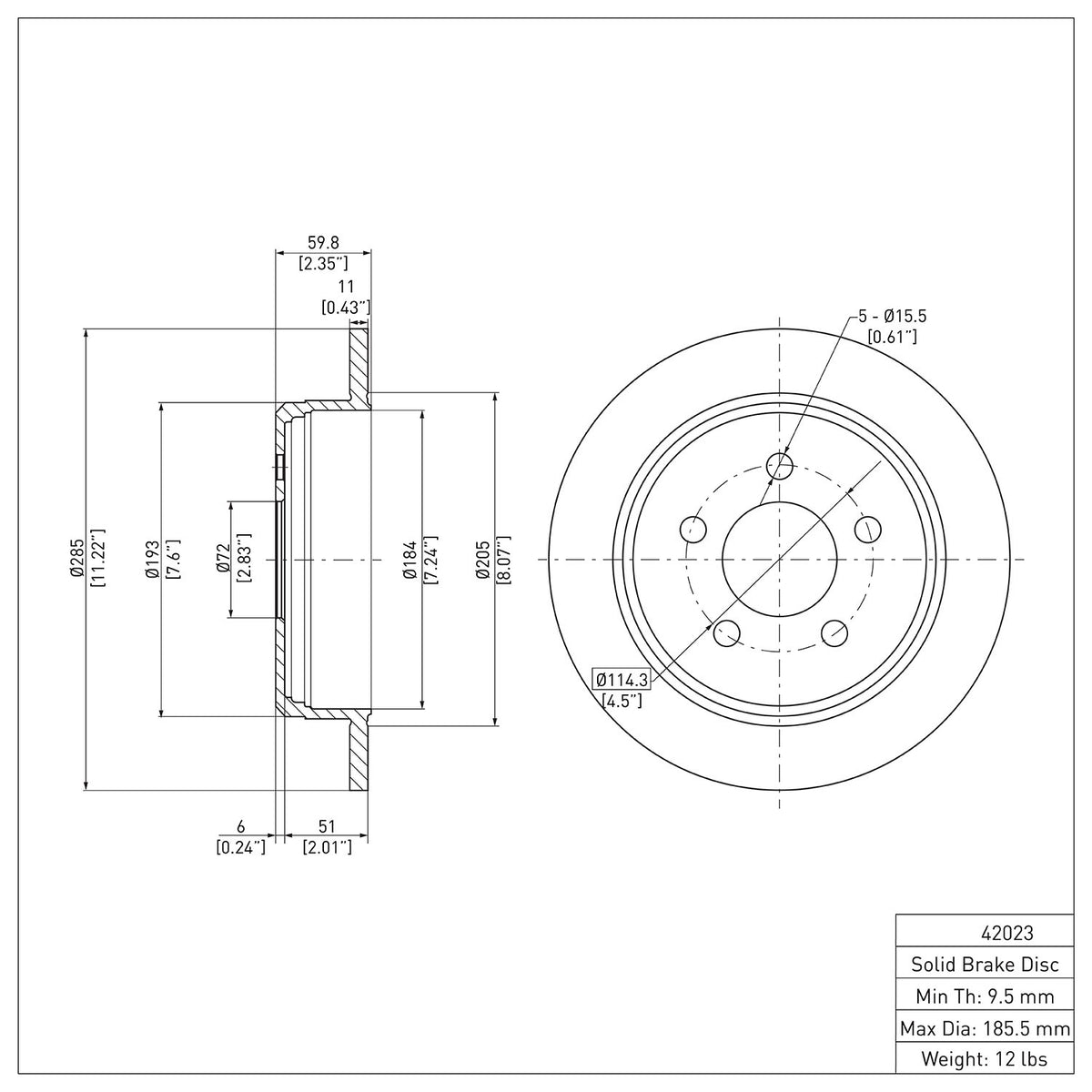R1 1993-1998 Jeep Grand Wagoneer Rear Brake Rotor
