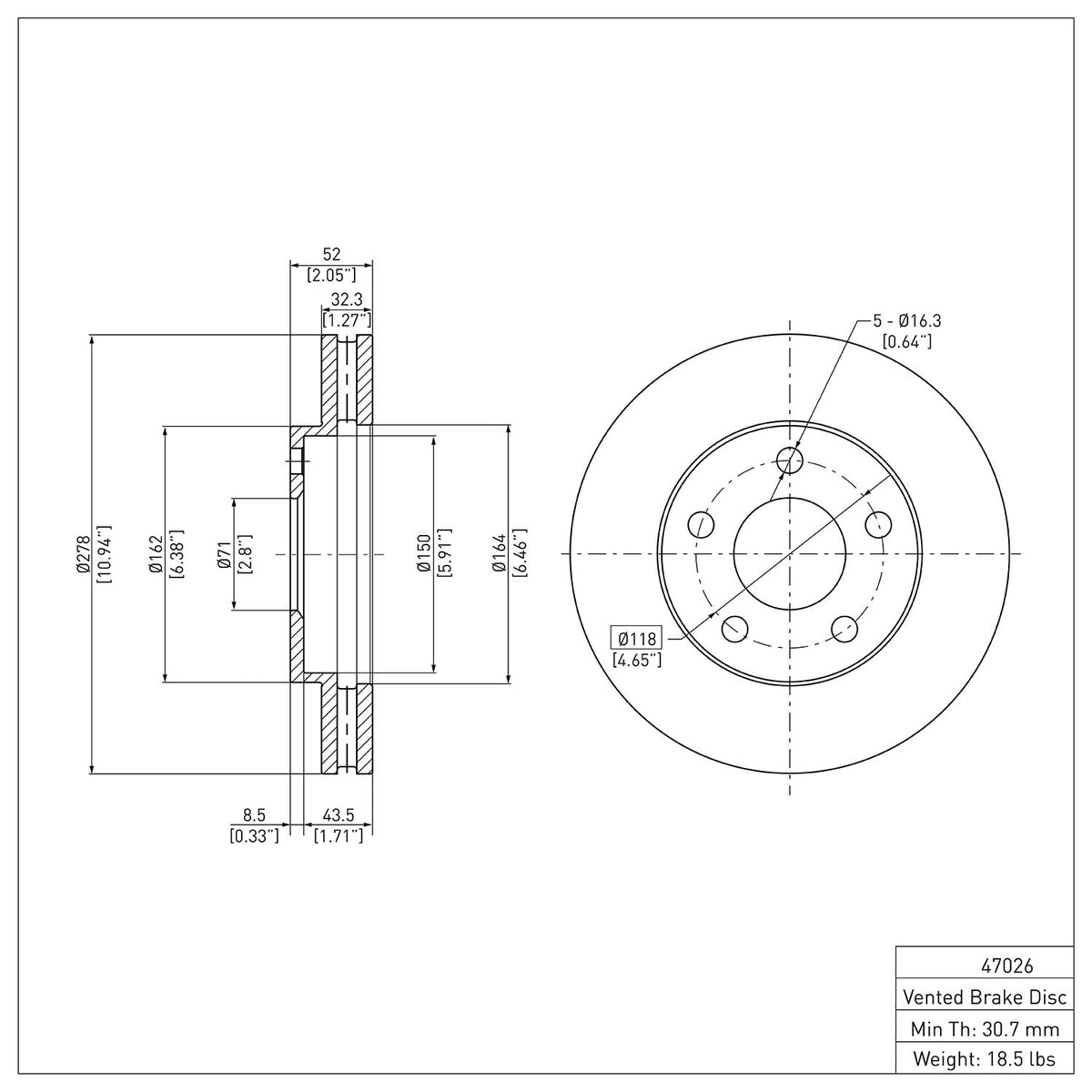 R1 90-97 Buick Riviera Front Brake Rotor
