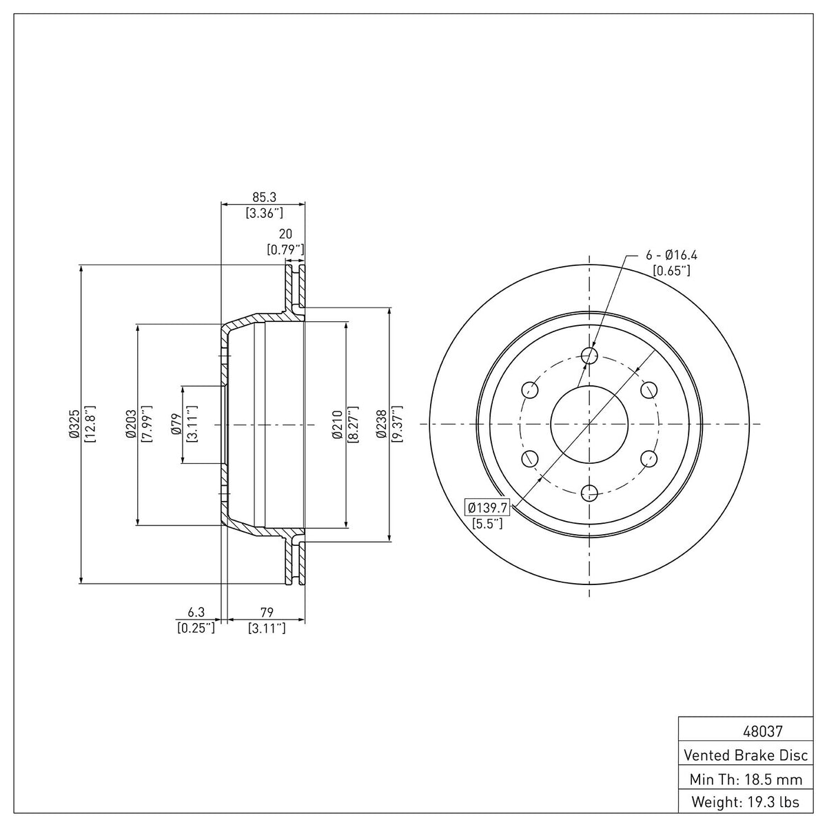R1 99-07 Chevrolet Silverado 1500 Rear Brake Rotor