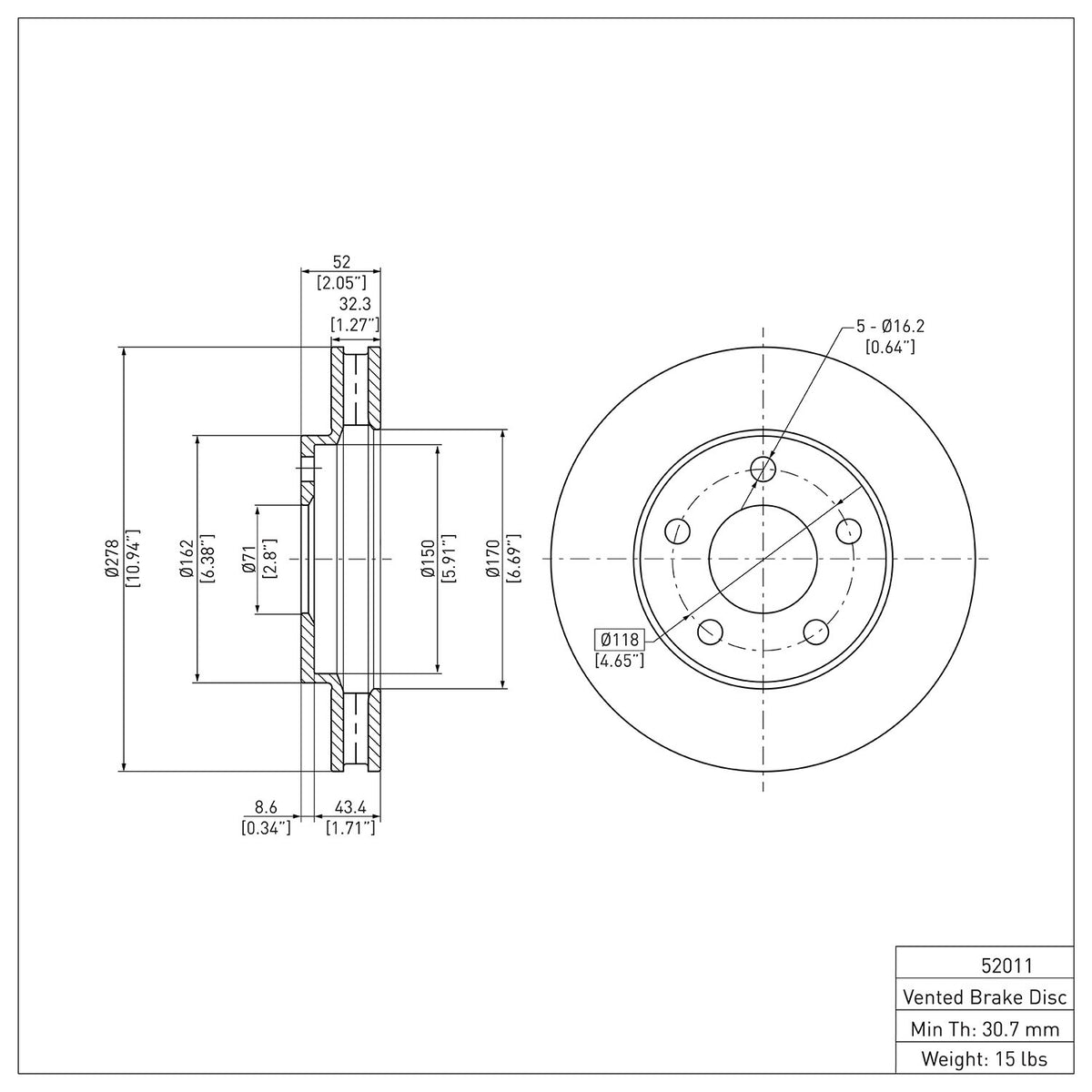 R1 97-05 Buick LeSabre Front Brake Rotor