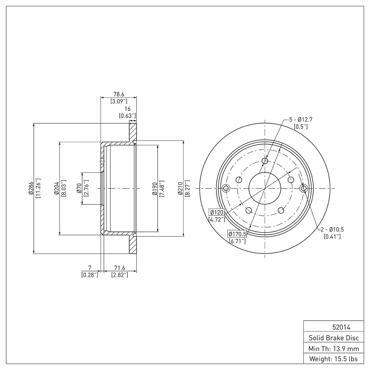 R1 04-04 Pontiac GTO Rear Brake Rotor
