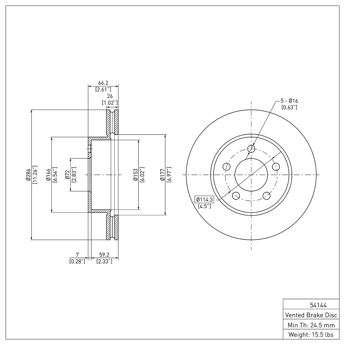 R1 1995-2002 Ford Explorer Front Brake Rotor