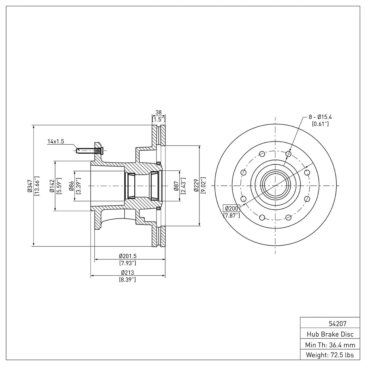 R1 06-10 Ford F-350 Super Duty 2WD Front Brake Rotor