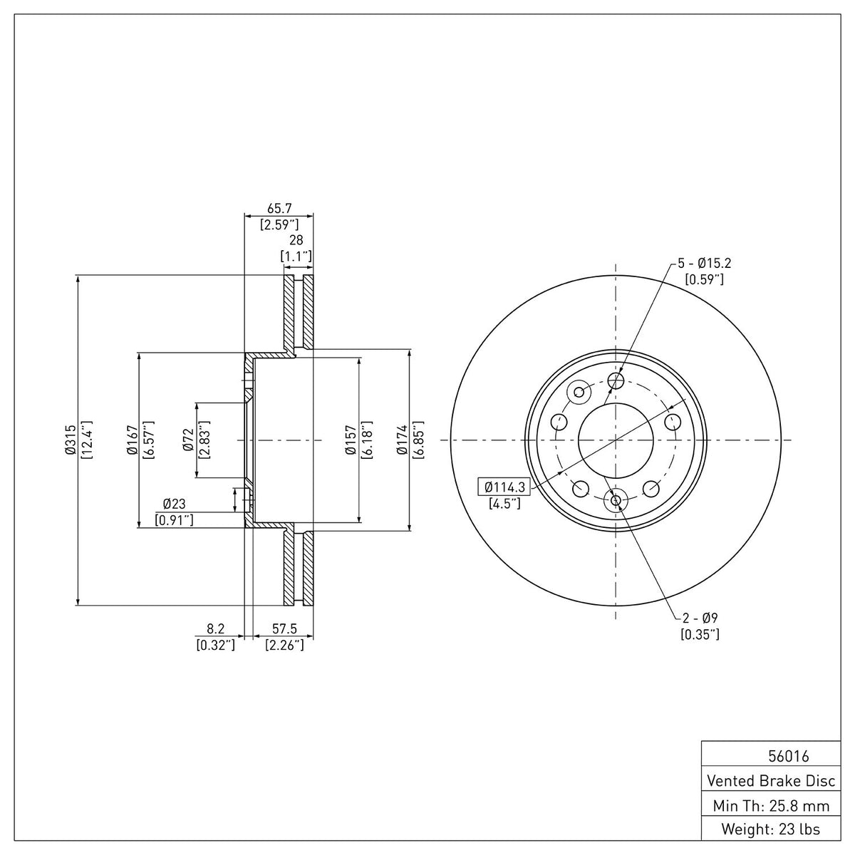 R1 1998-2002 Ford Crown Victoria Front Brake Rotor