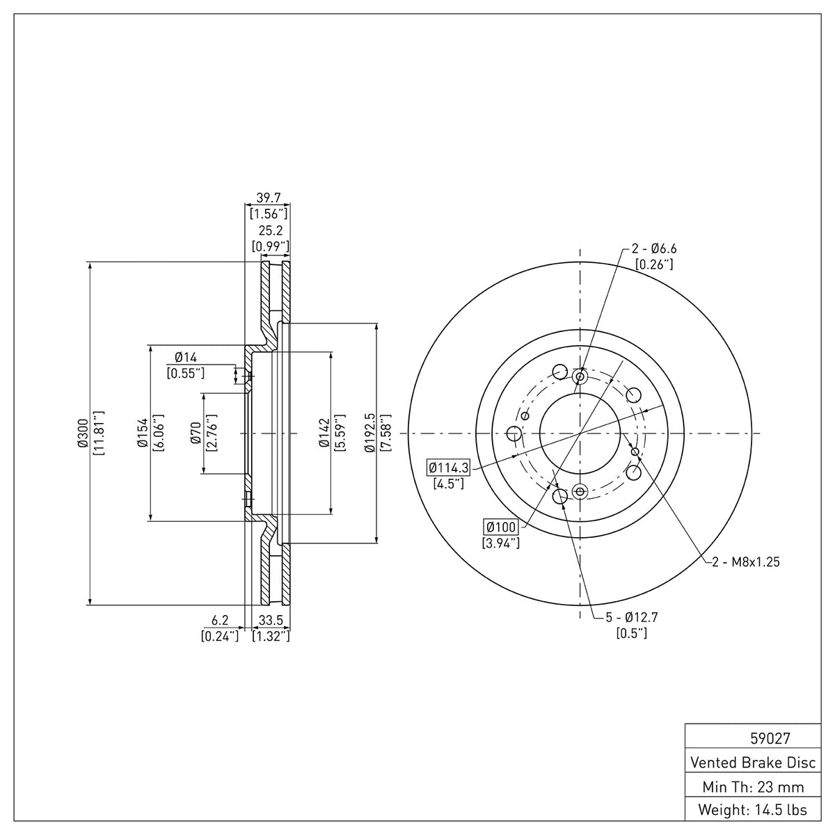 R1 00-09 Honda S2000 Front Brake Rotor