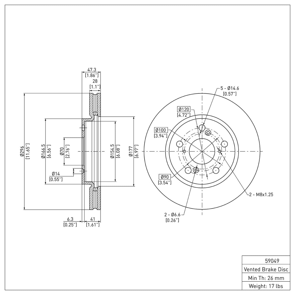 R1 2005-2010 Honda Odyssey Front Brake Rotor