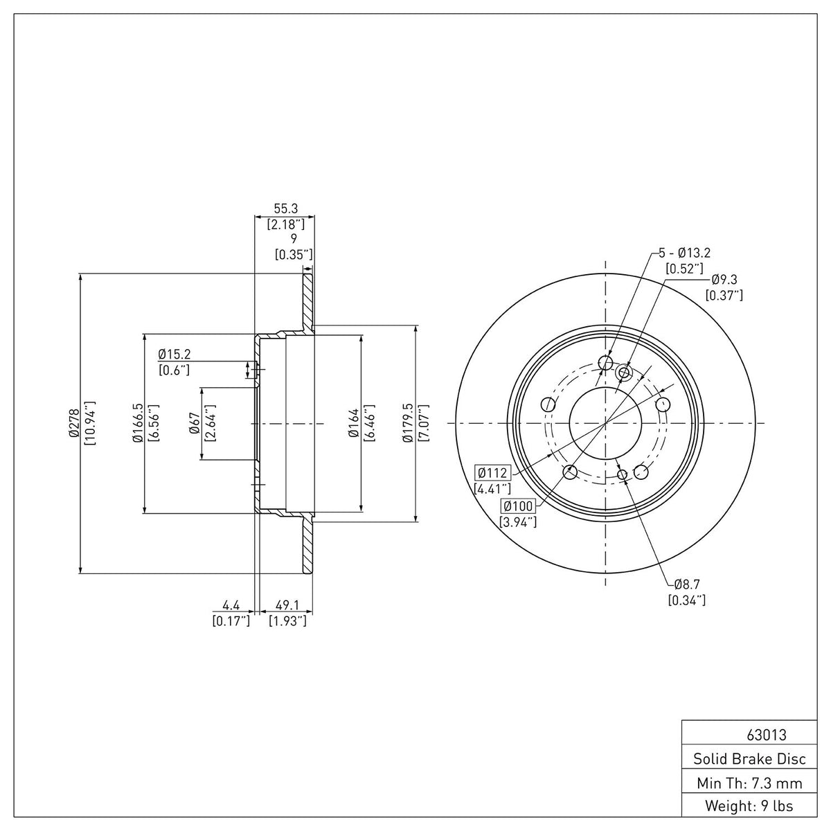 R1 84-95 Mercedes-Benz 300D Front Brake Rotor