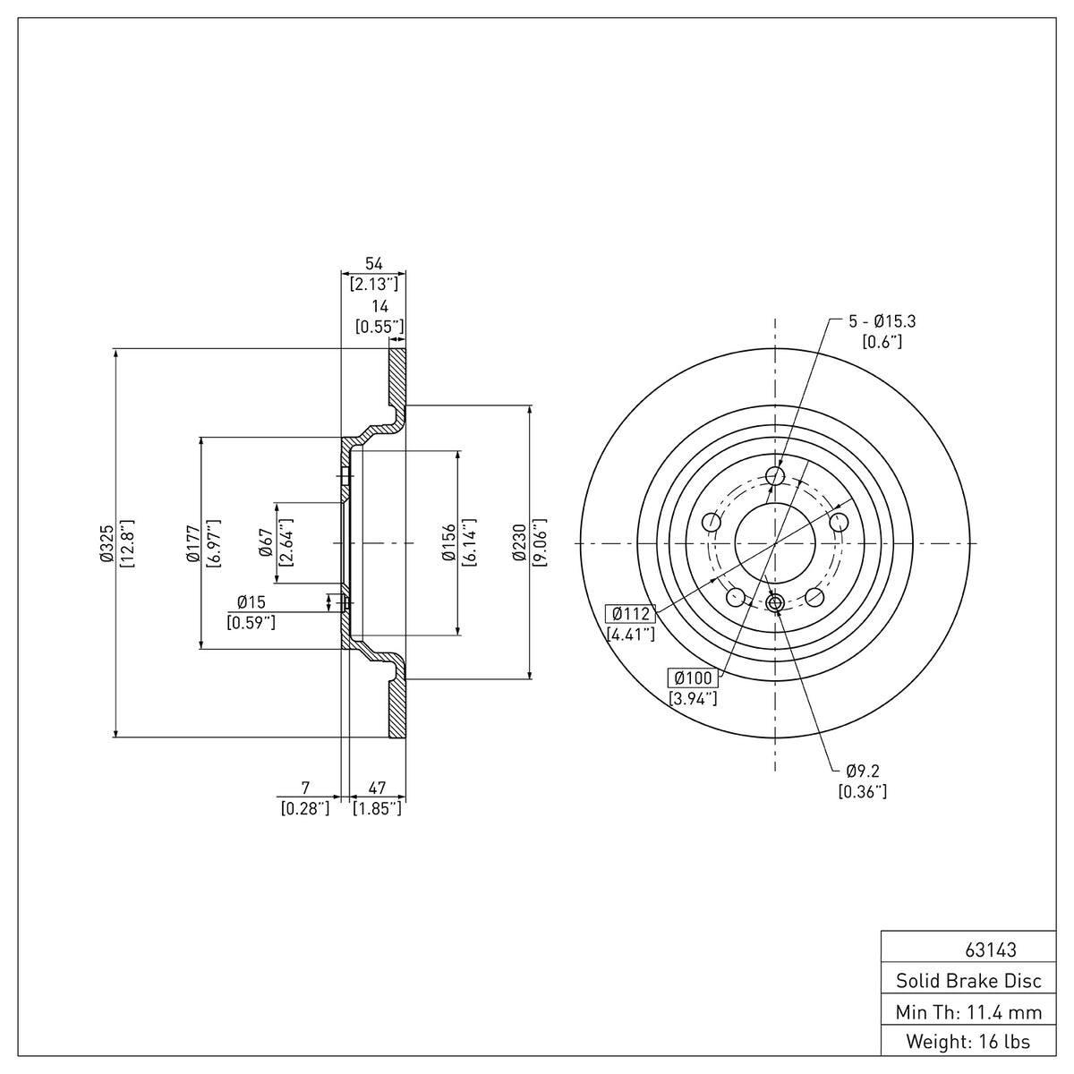 R1 2012-2018 Mercedes-Benz GLE300D Rear Brake Rotor