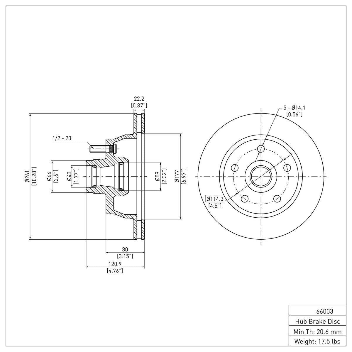 R1 79-81 American Motors SPIRIT Front Brake Rotor