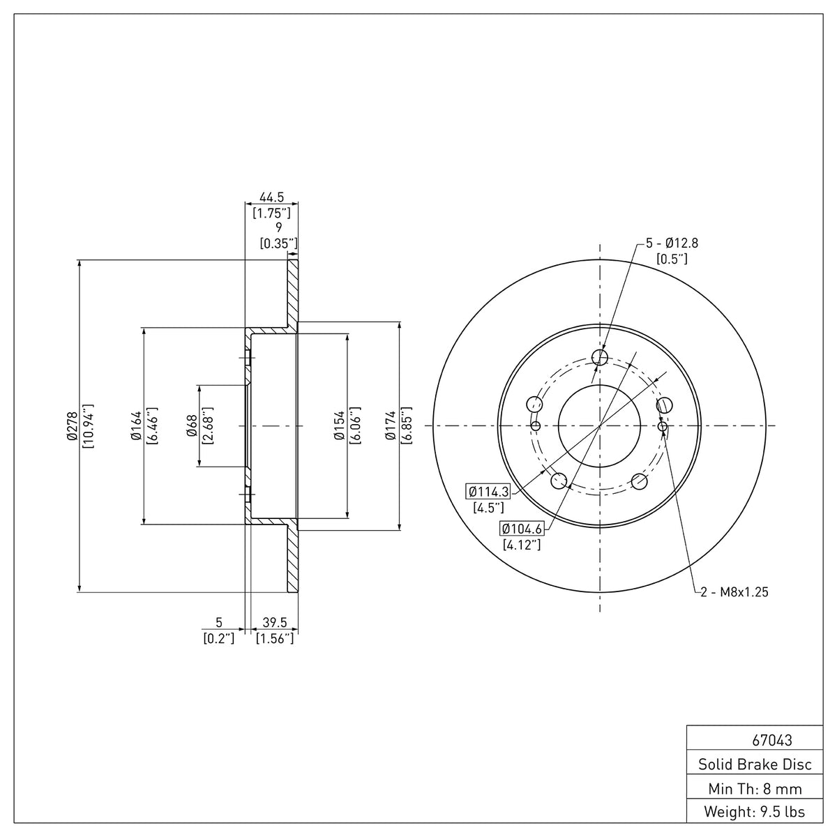 R1 1994-2004 Infiniti I30 Rear Brake Rotor