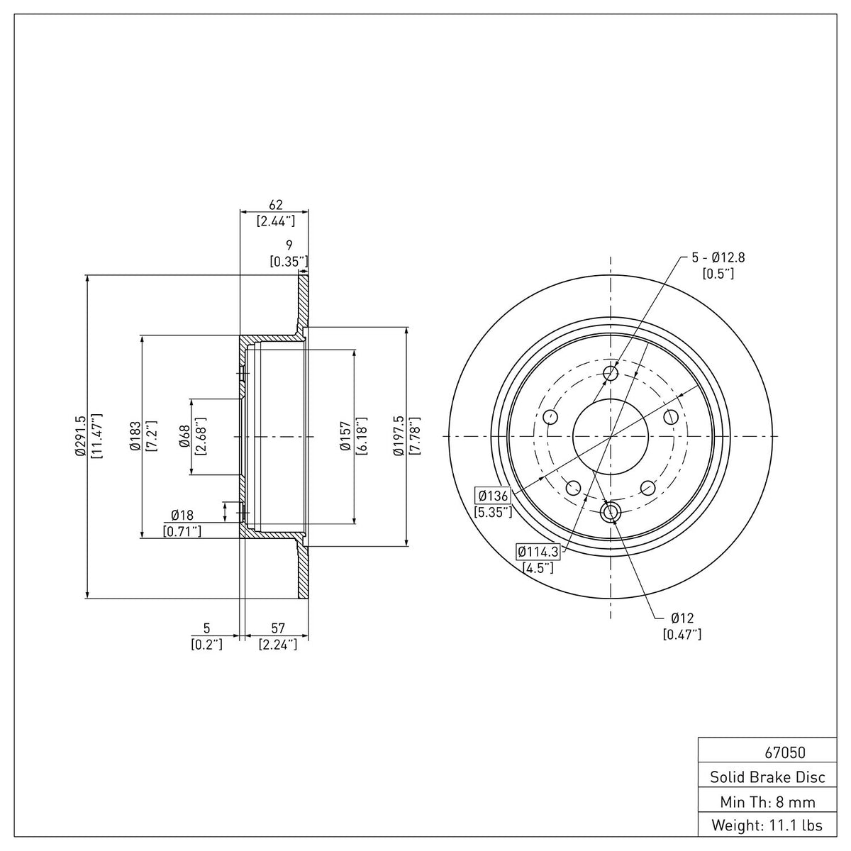 R1 2002-2025 Nissan Juke Rear Brake Rotor