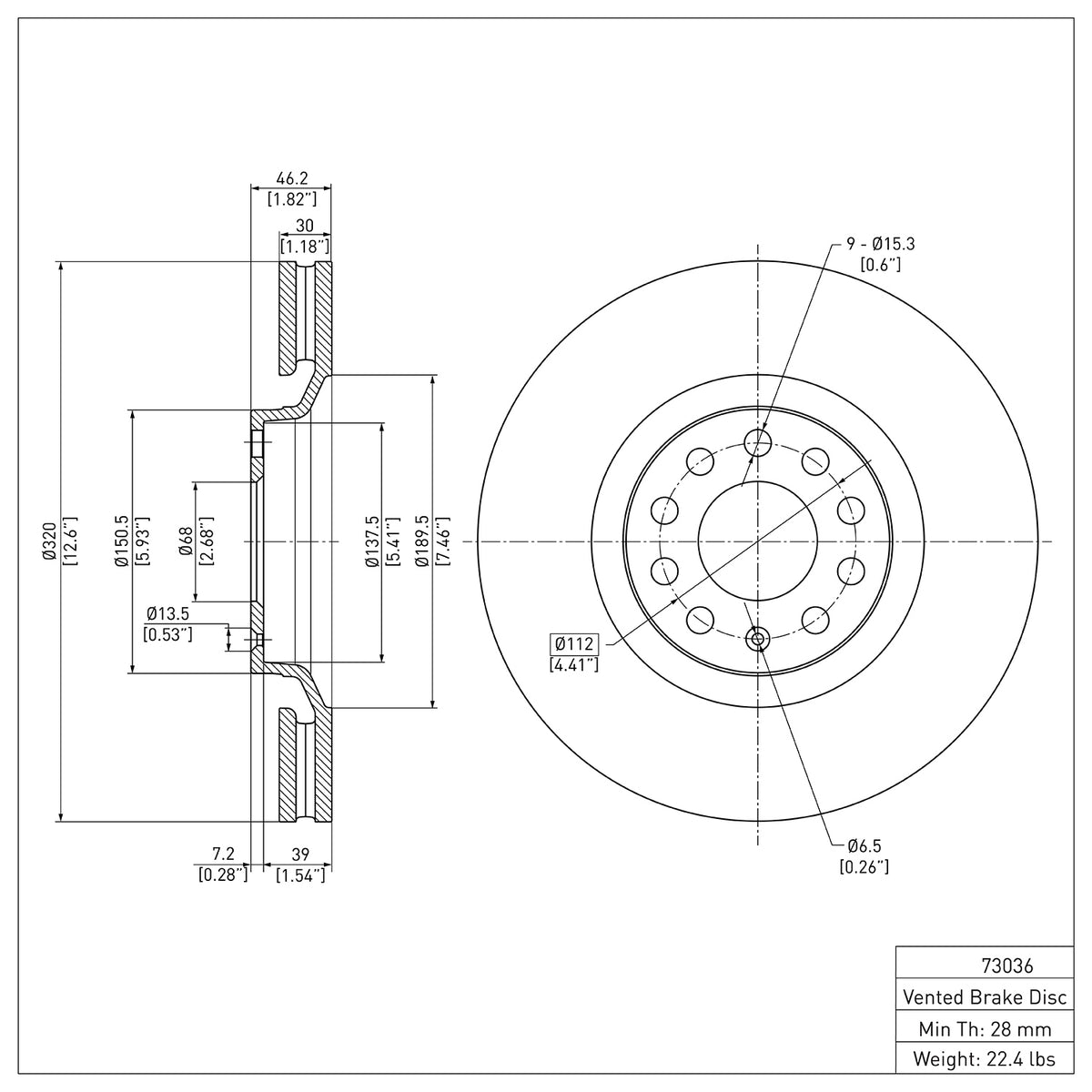 R1 1998-2009 Audi S4 Front Brake Rotor