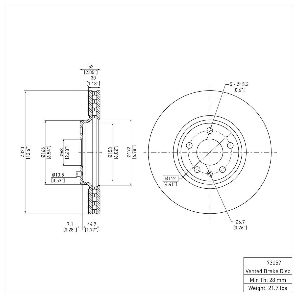 R1 2008-2012 Audi A5 Front Brake Rotor