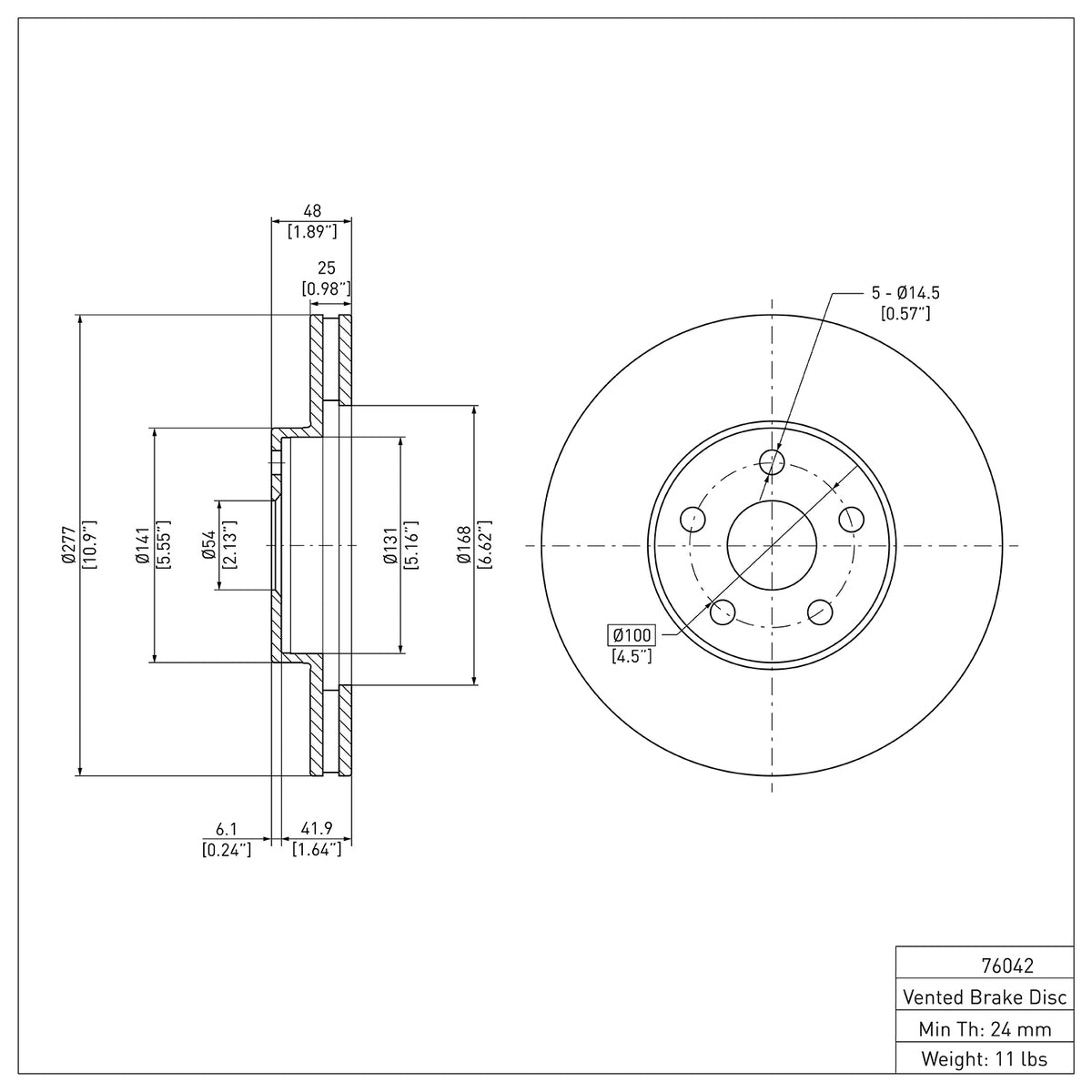 R1 1987-1991 Lexus ES250 Front Brake Rotor