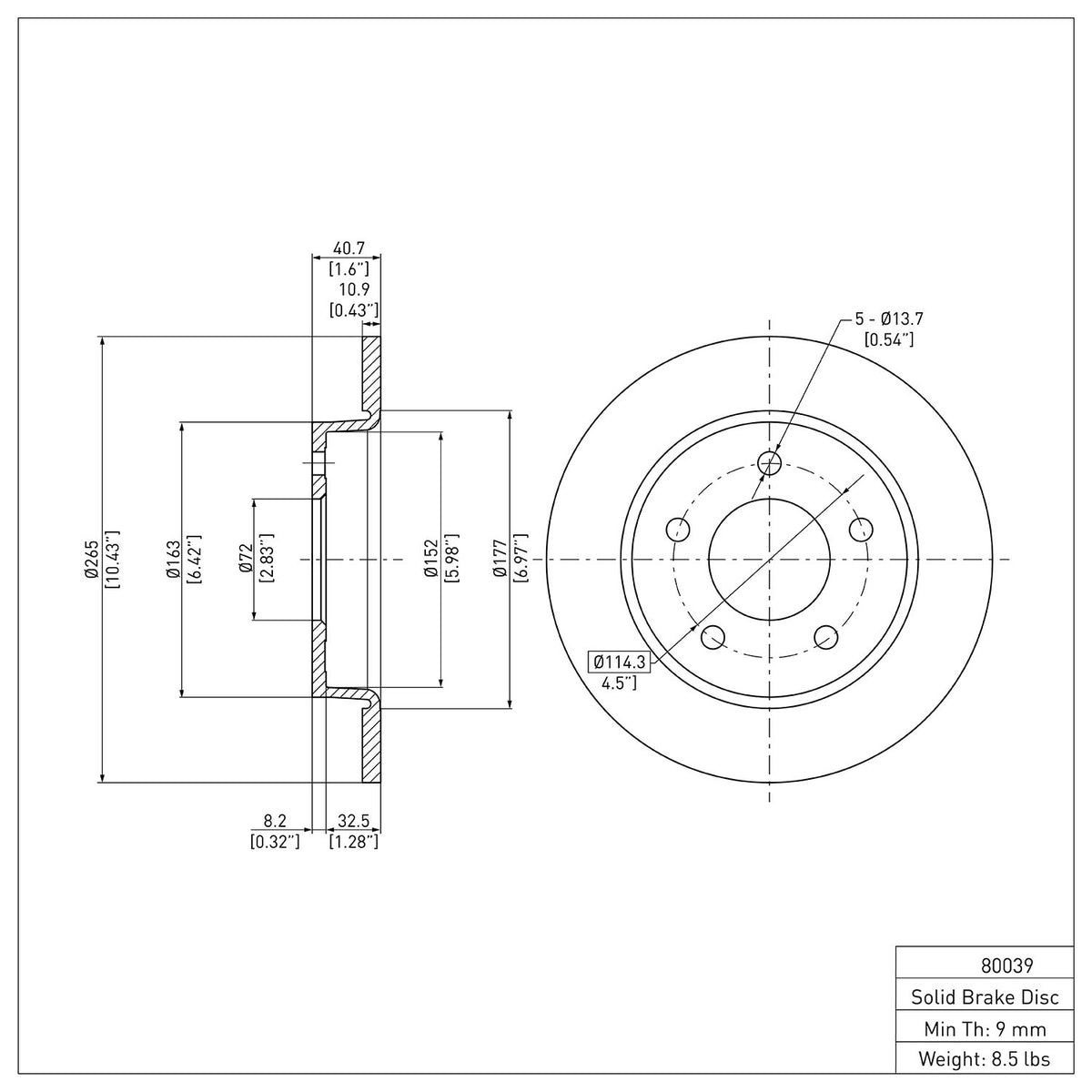R1 2004-2013 Mazda 3 Rear Brake Rotor