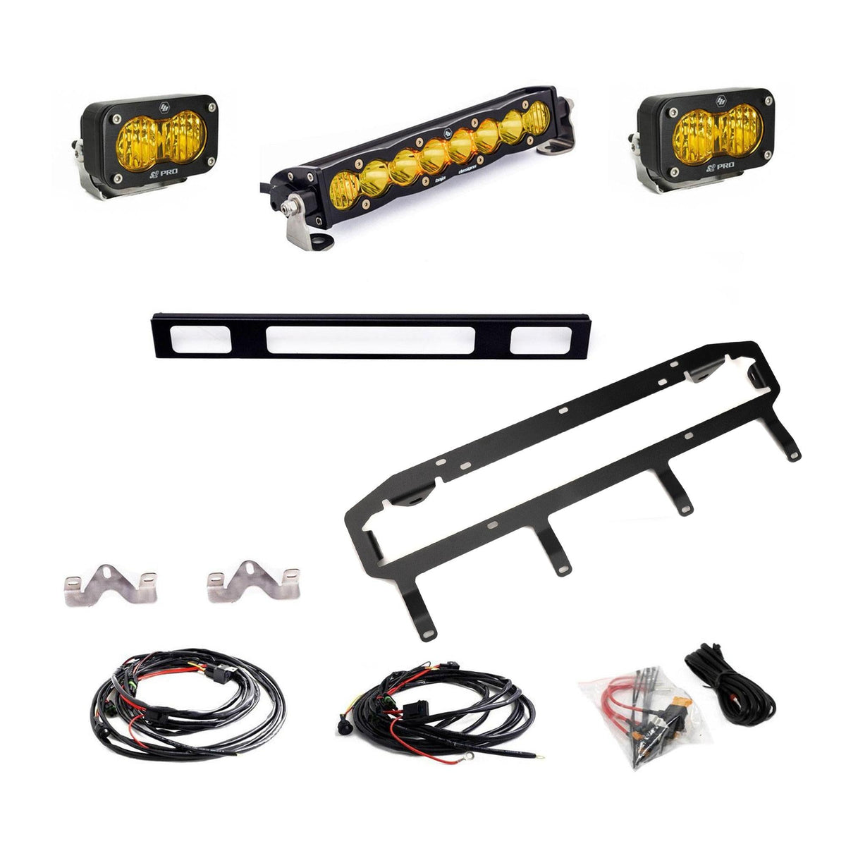 Baja Designs 2025 Toyota 4Runner TRD 10in Pro S2 Pro Grille Light Replacement Kit - Amber