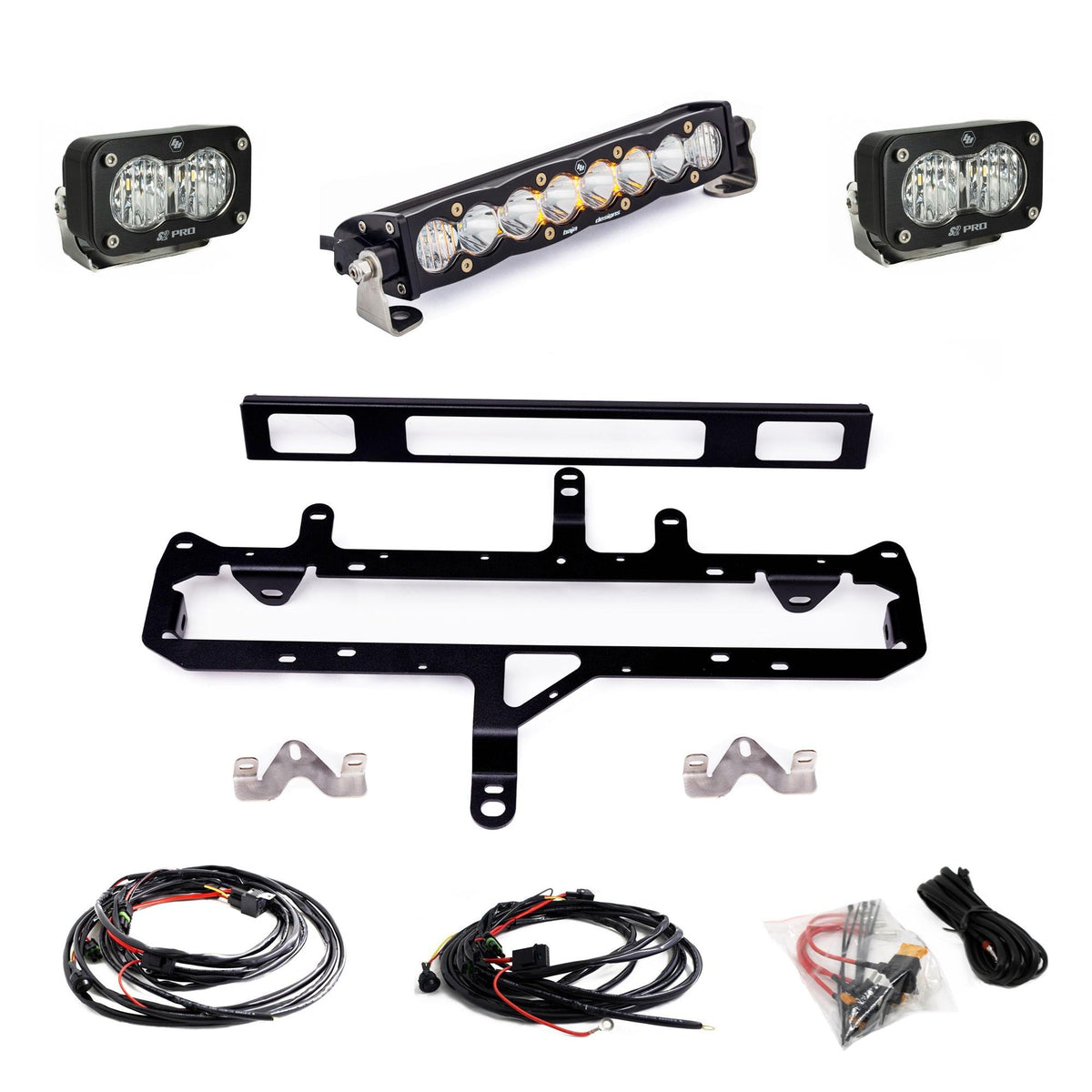 Baja Designs 2024+ Toyota Tacoma (Incl. TRD Pro) 10in. S8/S2 Pro Grille Kit - Clear