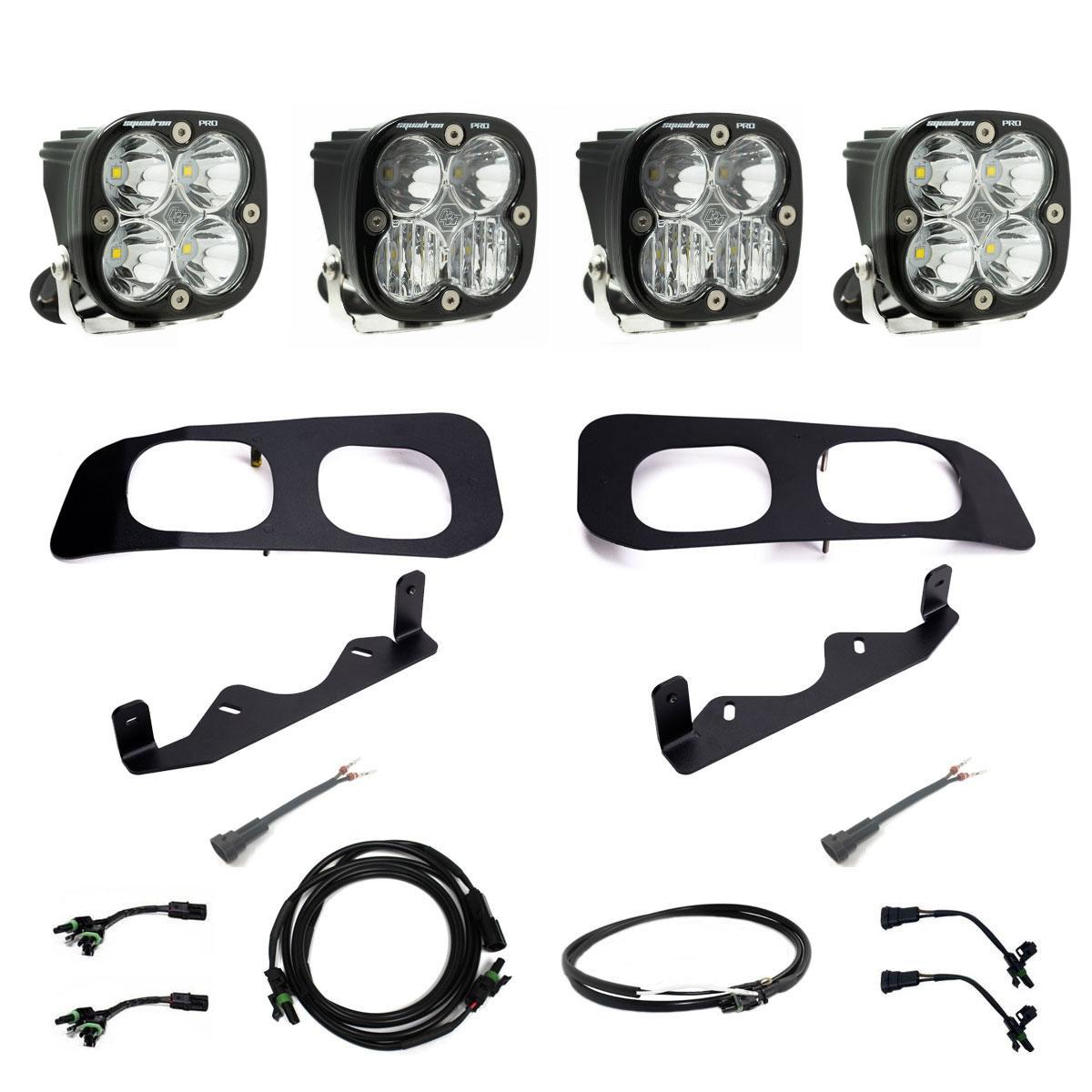Baja Designs 2023+ Ford F-250/350 Super Duty Squadron Pro Dual Fog Pocket Light Kit w/ Upfitter