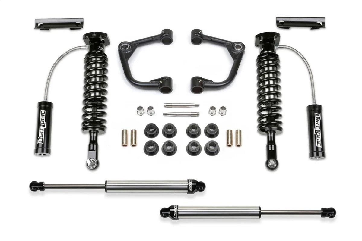 Fabtech 23-24 Chevrolet Colorado 4WD 3in UCA Kit w/ Uniballs & 2.5 Coilovers & 2.25 Dirt Logic Shock