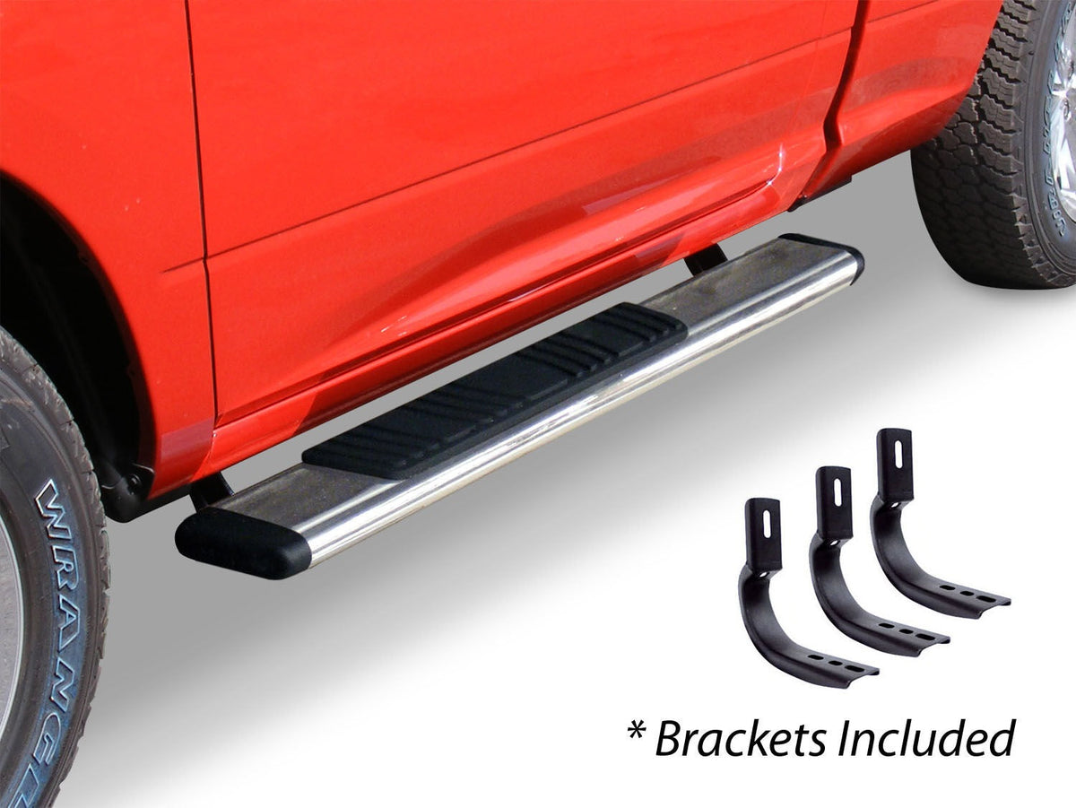 Go Rhino 04-14 Ford F-150 5in OE Xtreme Low Profile Complete Kit w/Sidesteps + Brkts