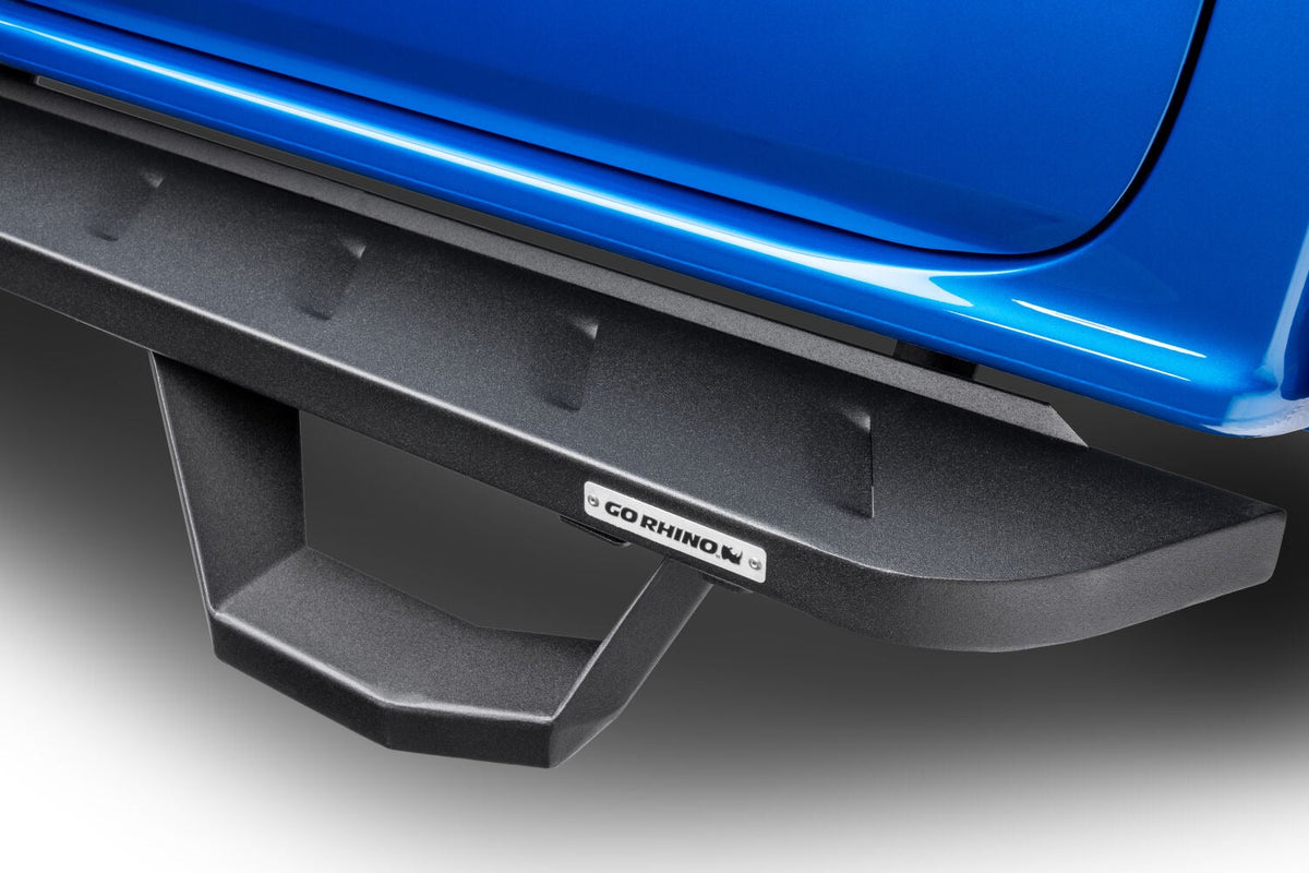 Go Rhino 2022 Toyota Tundra Crew Max Kit w/RB10 Running Board + Brkts + 4 RB10 Drop Steps - Tex. Blk