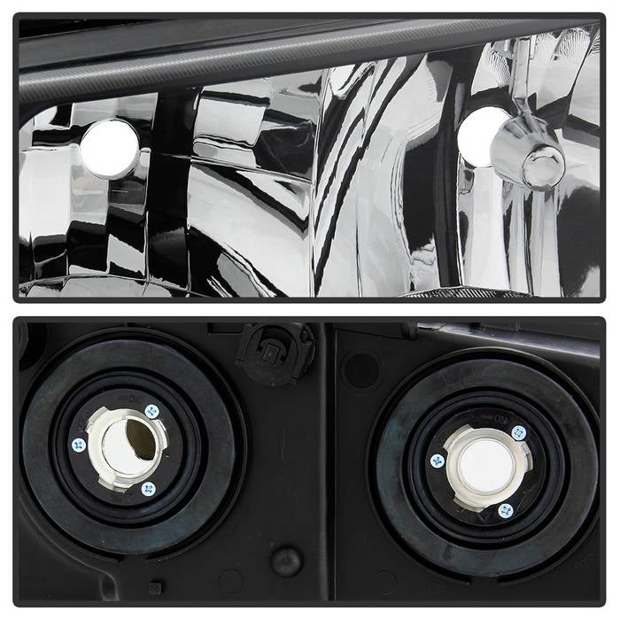xTune 03-06 Chevy Silverado 1500/2500/3500 Headlights LED Bmpr Lights Blk (HD-JH-CSIL03-LED-BK-SET)
