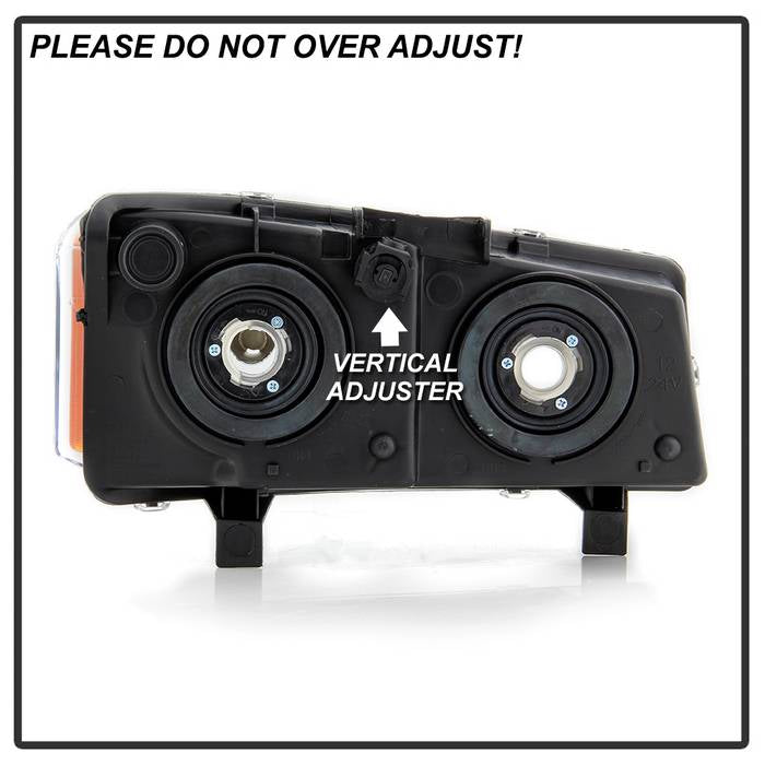 xTune 03-06 Chevy Silverado 1500/2500/3500 Headlights LED Bmpr Lights Blk (HD-JH-CSIL03-LED-BK-SET)