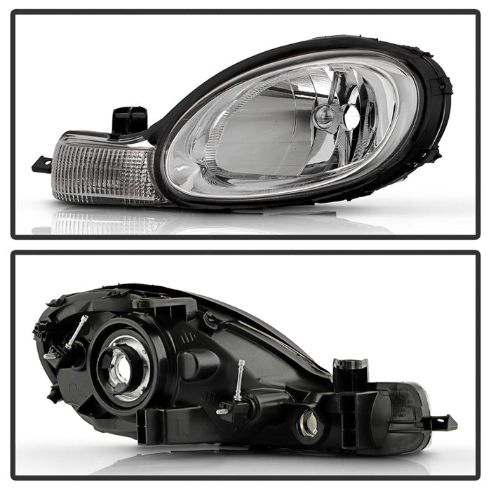 Spyder 00-02 Dodge Neon  OEM Style Headlights w/ Signal Lights - Set - Chrome (HD-JH-DN00-C)