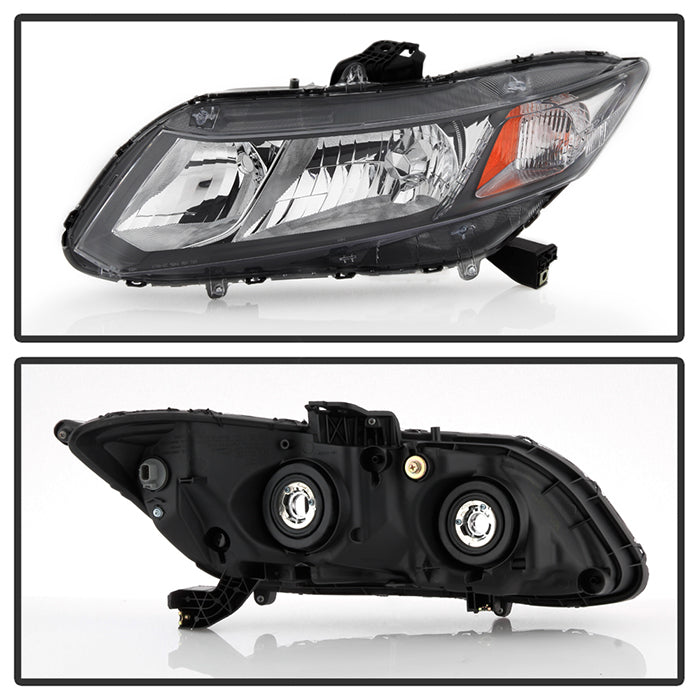 xTune 12-15 Honda Civic (Excl. Hybrid) Halogen Headlights - OEM Chrome (HD-JH-HC13-AM-C)