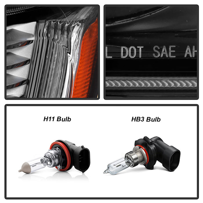 xTune Honda CRV Driver Side Halogen w/ LED DRL Headlight - OEM Left (HD-JH-HCRV17-OE-L)
