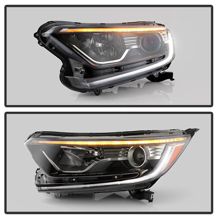 xTune Honda CRV Driver Side Halogen w/ LED DRL Headlight - OEM Left (HD-JH-HCRV17-OE-L)