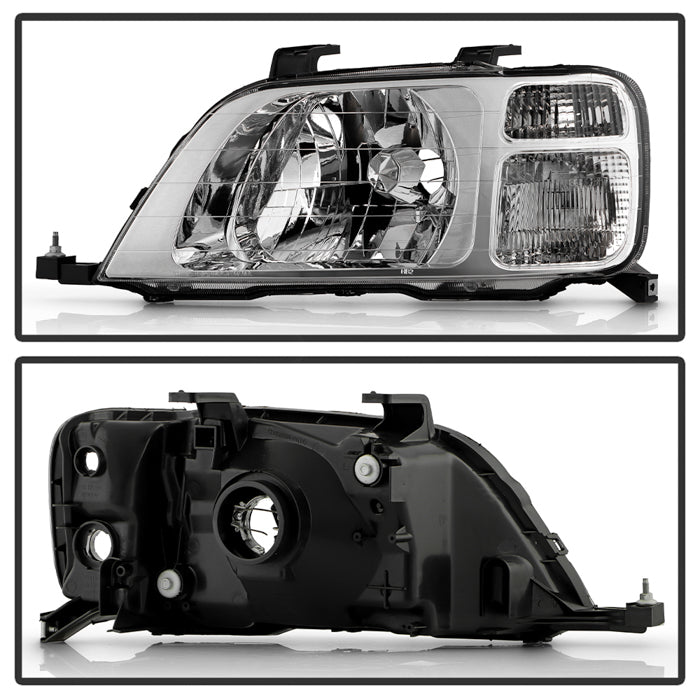 Spyder 97-01 Honda CR-V Halogen OEM Style Headlight - Set - Chrome (HD-JH-HCRV97-C)